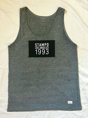Stampd LA Vintage Archive Cotton Blend Grey Tank Top Shirt Size M